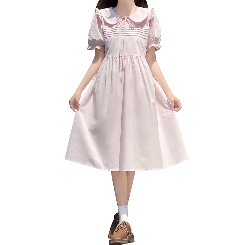 Sweet White Doll Collar Dress Preppy French Style Little White Dress First Love Feel Petite - Image 5