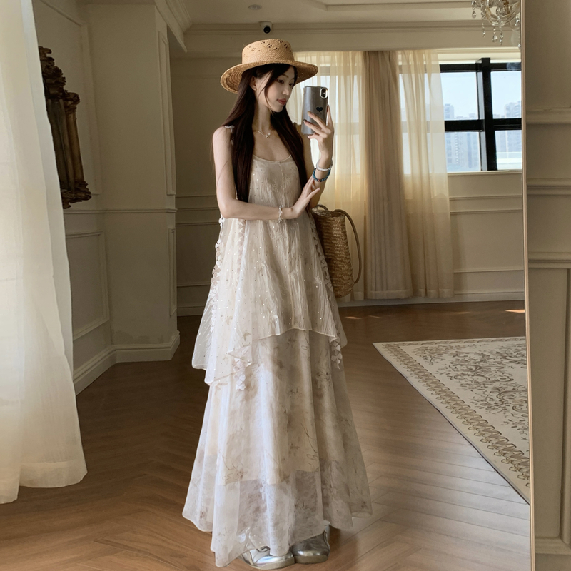 2026 Summer Designer Plus Size Sleeveless A-Line Floral Dress - Image 3