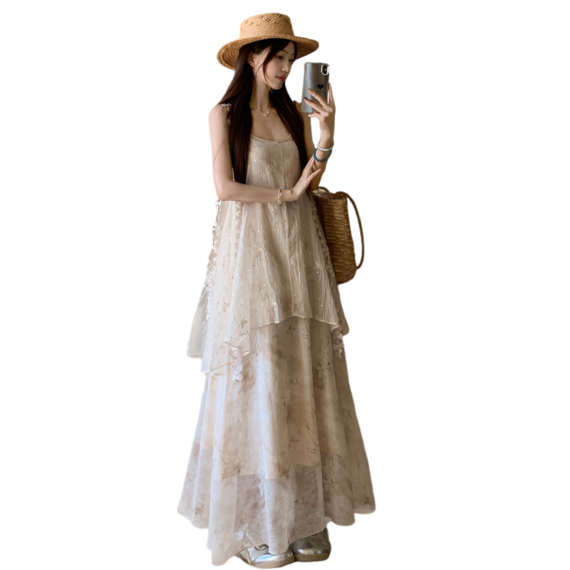 2026 Summer Designer Plus Size Sleeveless A-Line Floral Dress - Image 5